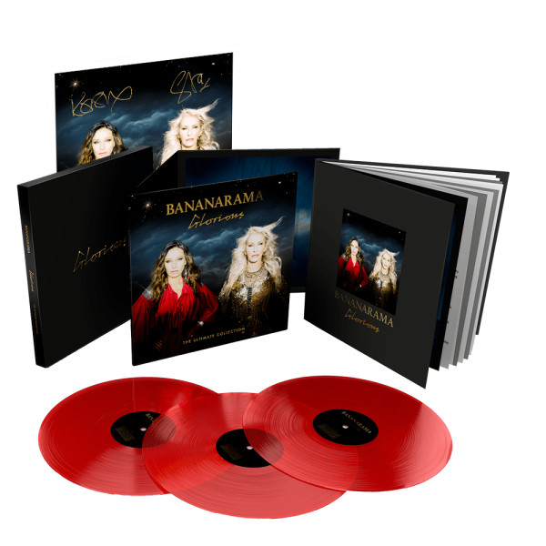 BANANARAMA - GLORIOUS - THE ULTIMATE COLLECTION - RED TRANSLUCENT 3XLP WITH HARDBACK BOOK & NUMBERED SLIPCASE (WITH SIGNED PRINT)