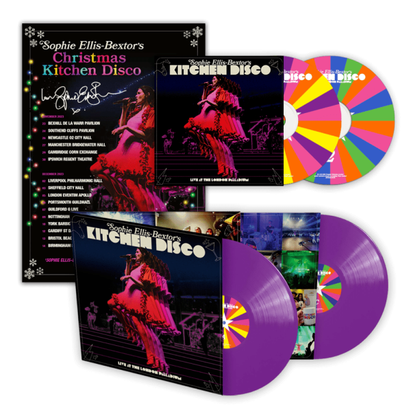 SOPHIE ELLIS-BEXTOR'S KITCHEN DISCO - LIVE AT THE LONDON PALLADIUM 2CD + EXCLUSIVE PURPLE DOUBLE VINYL INCL. FREE SIGNED CHRISTMAS KITCHEN DISCO PRINT