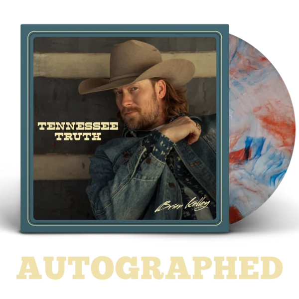 Brian Kelley - Tennessee Truth Red, White, and Blue Coloured Vinyl LP. Includes insert signed